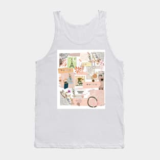 Sketch Book Collage Tank Top